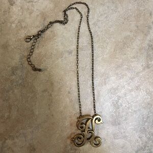 JK by Thirty-One monogram necklace letter K